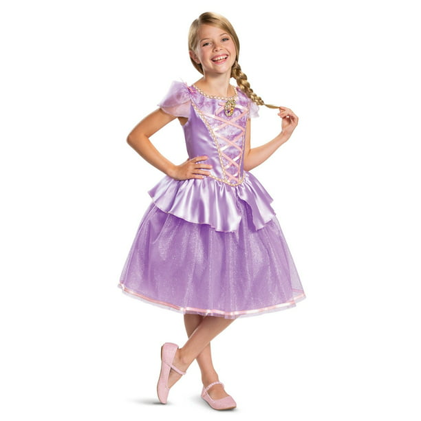Girls Deluxe Disney Princess Pink Rapunzel Book Day Week Dress Costume Outfit